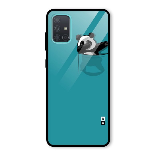 Panda Dabbing Away Glass Back Case for Galaxy A71