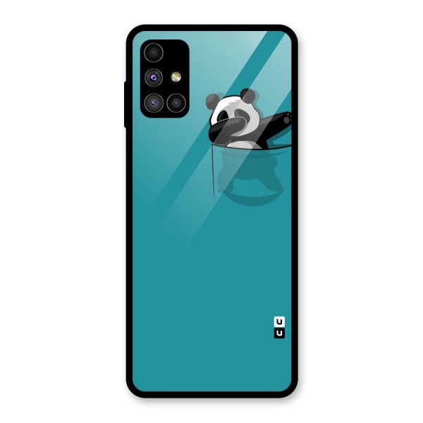 Panda Dabbing Away Glass Back Case for Galaxy M51