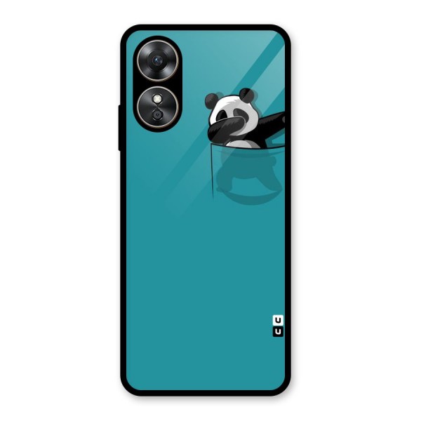 Panda Dabbing Away Glass Back Case for Oppo A17