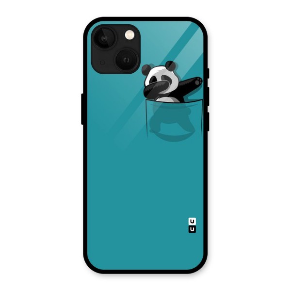 Panda Dabbing Away Glass Back Case for iPhone 13