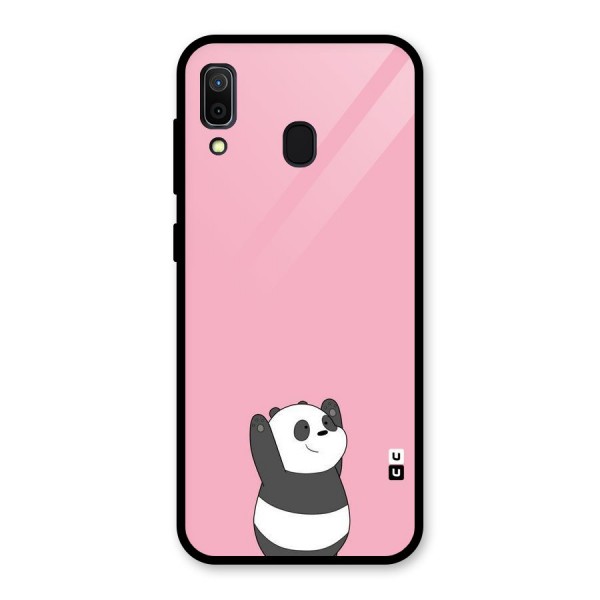 Panda Handsup Glass Back Case for Galaxy A30