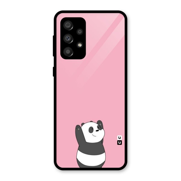 Panda Handsup Glass Back Case for Galaxy A32