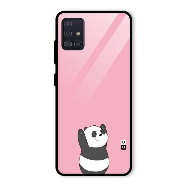 Panda Handsup Glass Back Case for Galaxy A51