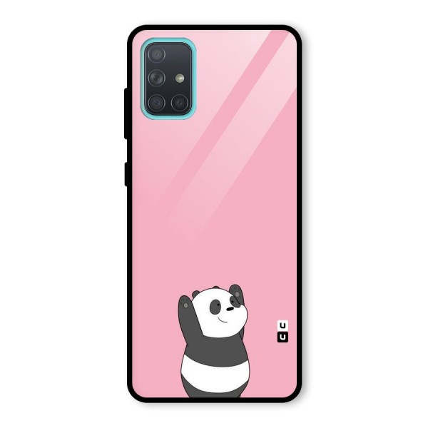 Panda Handsup Glass Back Case for Galaxy A71