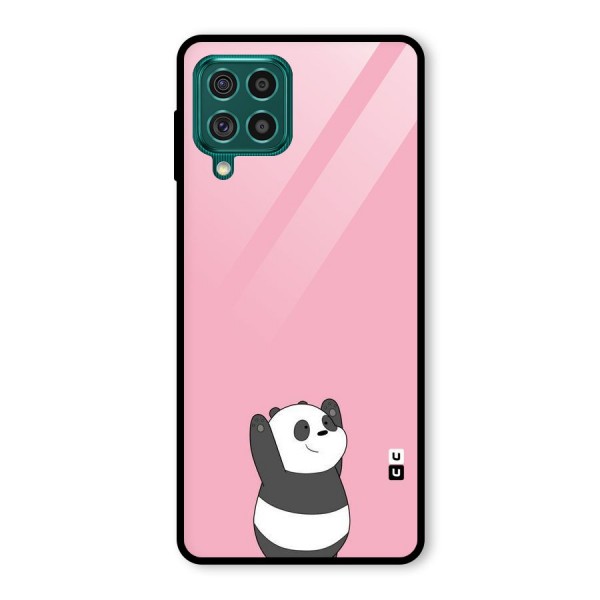 Panda Handsup Glass Back Case for Galaxy F62