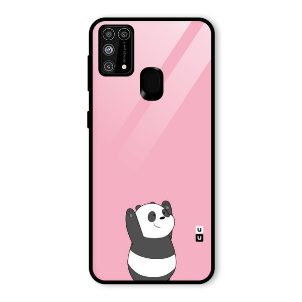 Panda Handsup Glass Back Case for Galaxy M31