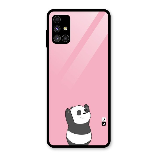 Panda Handsup Glass Back Case for Galaxy M51