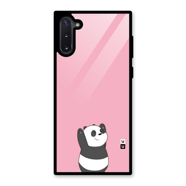 Panda Handsup Glass Back Case for Galaxy Note 10