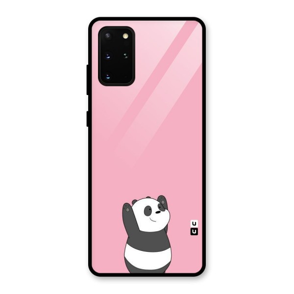 Panda Handsup Glass Back Case for Galaxy S20 Plus