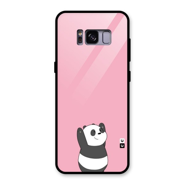 Panda Handsup Glass Back Case for Galaxy S8