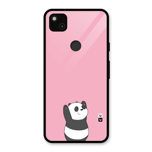 Panda Handsup Glass Back Case for Google Pixel 4a