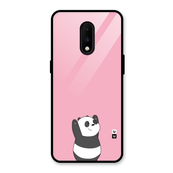 Panda Handsup Glass Back Case for OnePlus 7