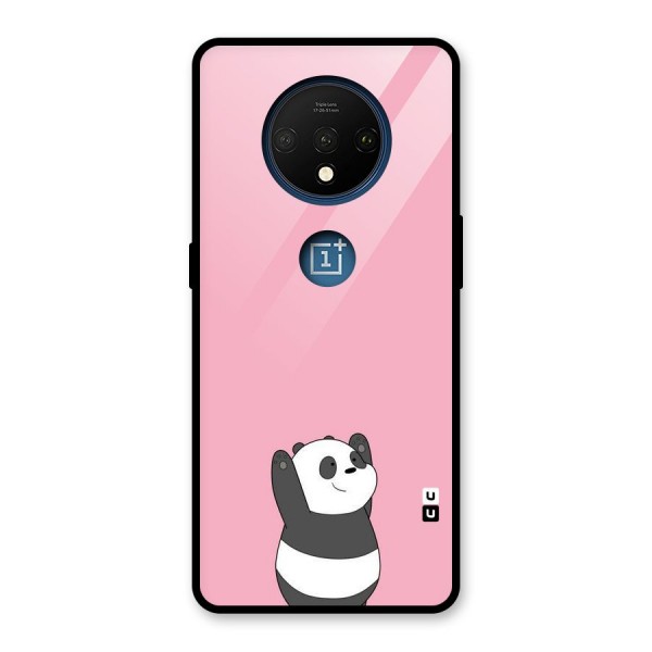 Panda Handsup Glass Back Case for OnePlus 7T