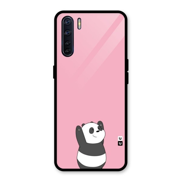 Panda Handsup Glass Back Case for Oppo F15