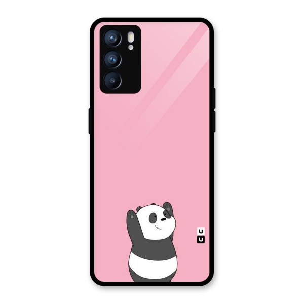 Panda Handsup Glass Back Case for Oppo Reno6 5G