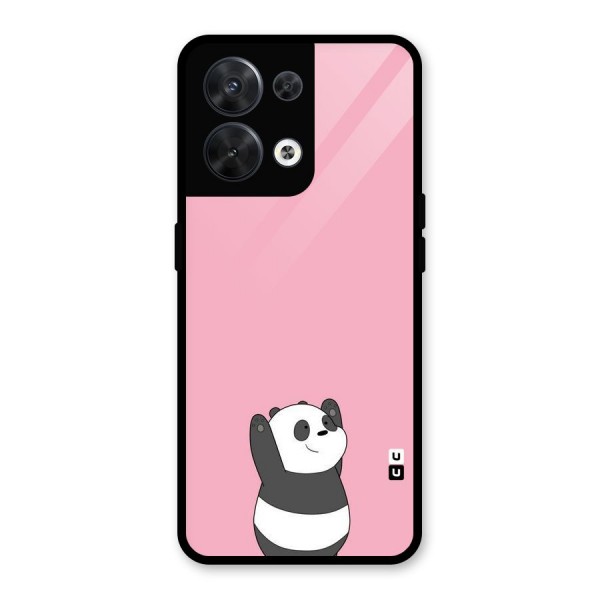 Panda Handsup Glass Back Case for Oppo Reno8 5G