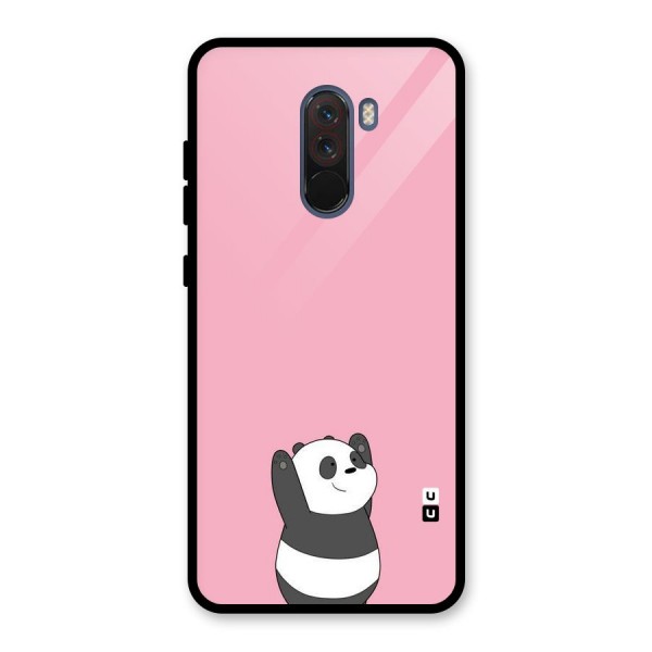 Panda Handsup Glass Back Case for Poco F1