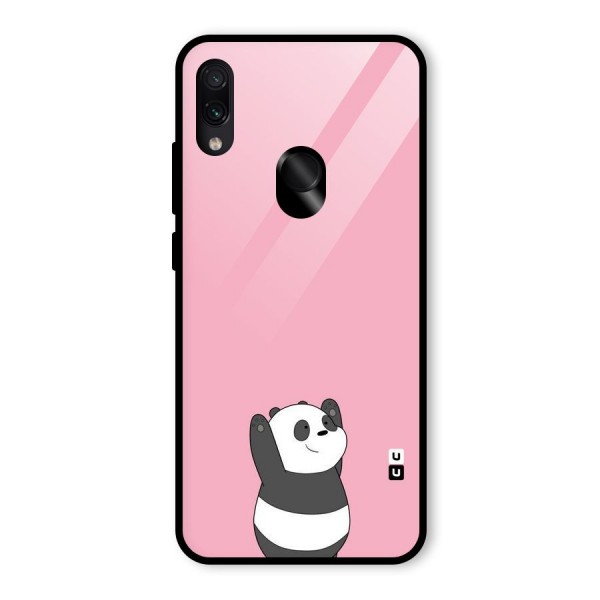 Panda Handsup Glass Back Case for Redmi Note 7S