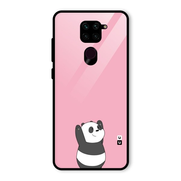 Panda Handsup Glass Back Case for Redmi Note 9