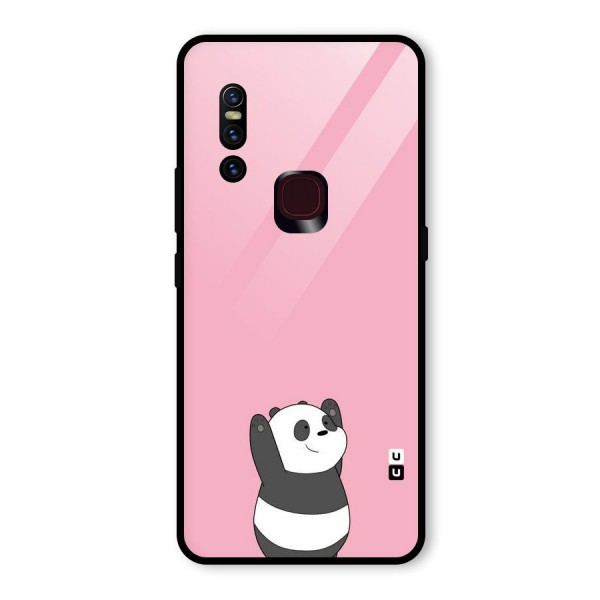 Panda Handsup Glass Back Case for Vivo V15