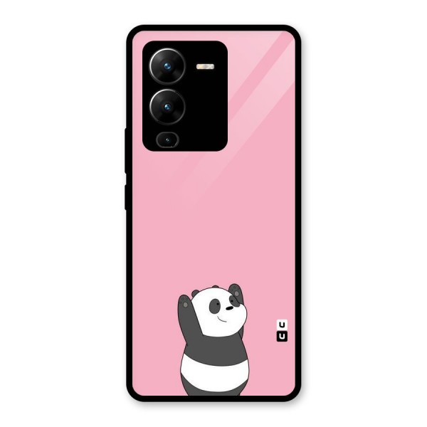 Panda Handsup Glass Back Case for Vivo V25 Pro