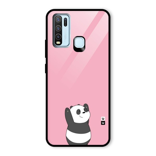 Panda Handsup Glass Back Case for Vivo Y30