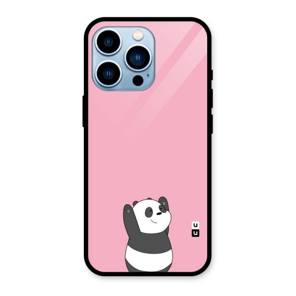 Panda Handsup Glass Back Case for iPhone 13 Pro