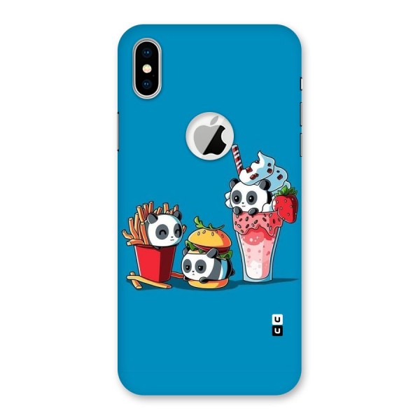 Panda Lazy Back Case for iPhone XS Logo Cut