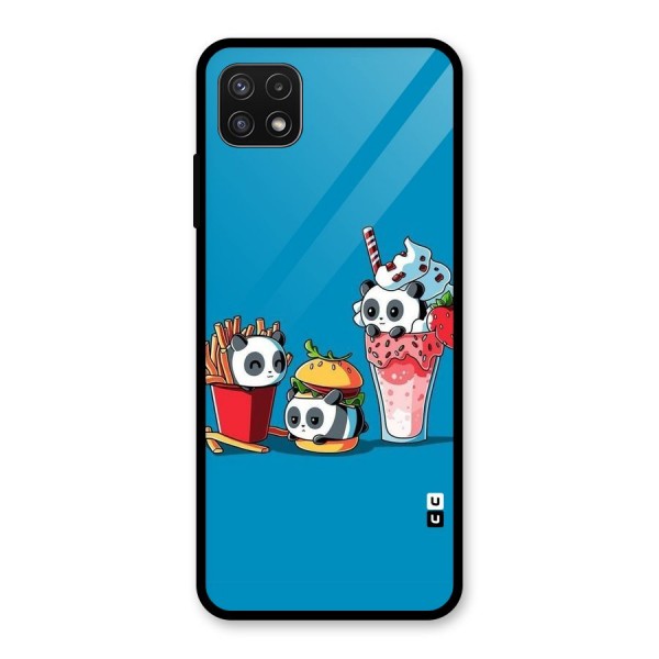 Panda Lazy Glass Back Case for Galaxy A22 5G