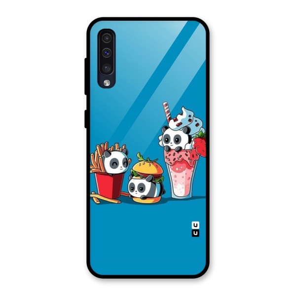 Panda Lazy Glass Back Case for Galaxy A30s