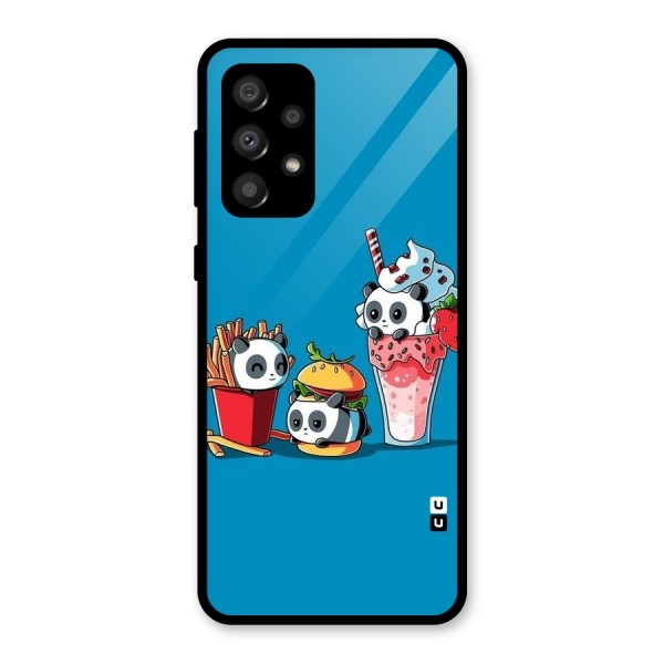 Panda Lazy Glass Back Case for Galaxy A32