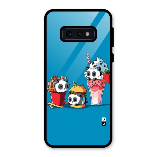 Panda Lazy Glass Back Case for Galaxy S10e