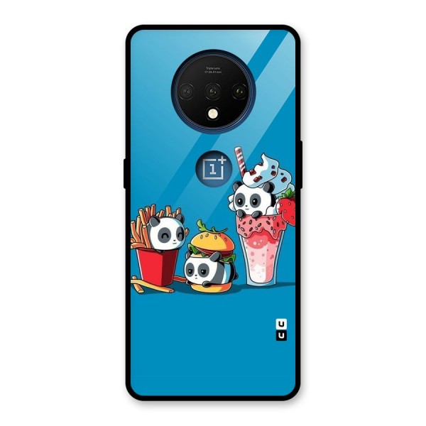 Panda Lazy Glass Back Case for OnePlus 7T