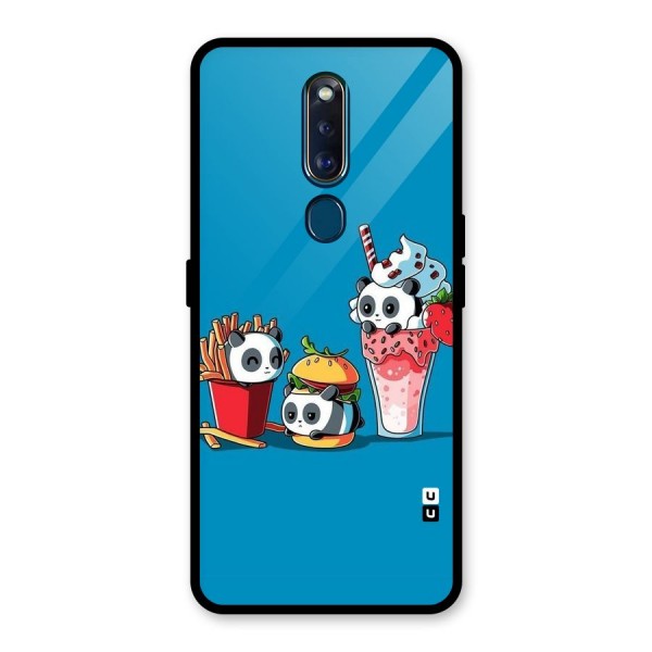 Panda Lazy Glass Back Case for Oppo F11 Pro