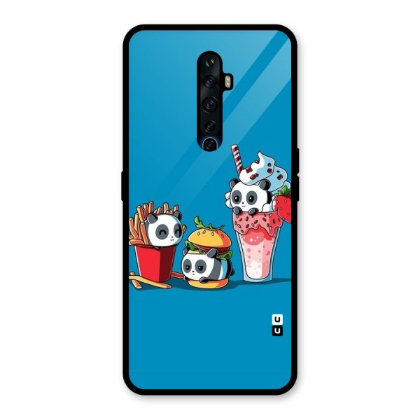 Panda Lazy Glass Back Case for Oppo Reno2 Z