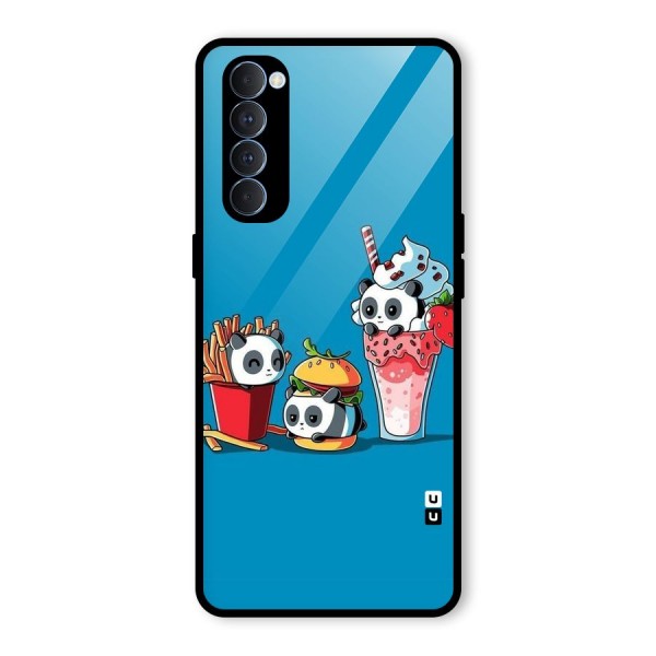 Panda Lazy Glass Back Case for Oppo Reno4 Pro