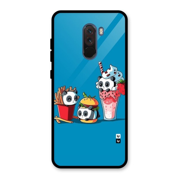 Panda Lazy Glass Back Case for Poco F1