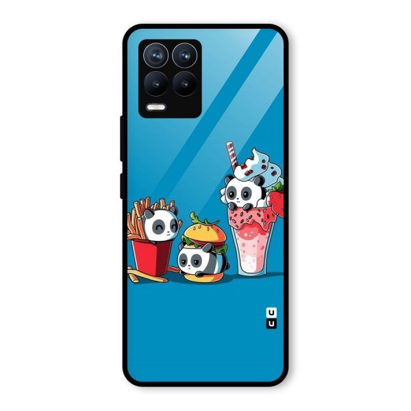 Panda Lazy Glass Back Case for Realme 8 Pro