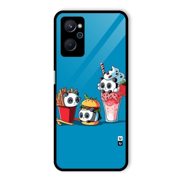 Panda Lazy Glass Back Case for Realme 9i