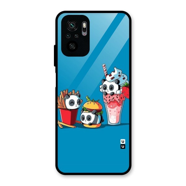 Panda Lazy Glass Back Case for Redmi Note 10