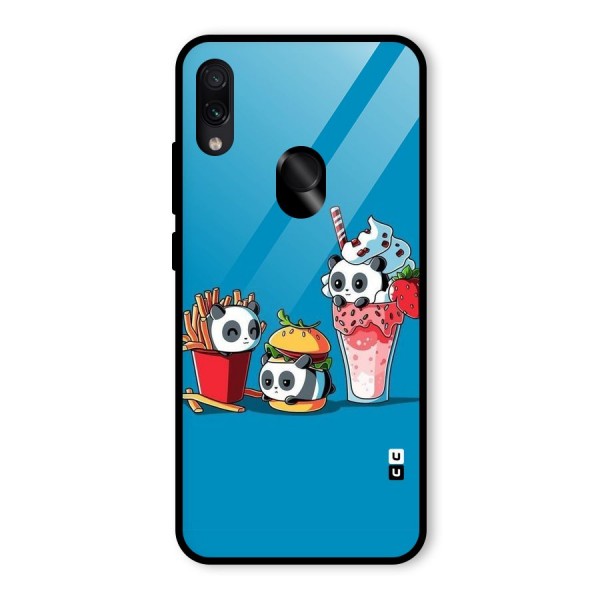 Panda Lazy Glass Back Case for Redmi Note 7S