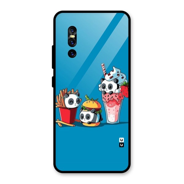 Panda Lazy Glass Back Case for Vivo V15 Pro