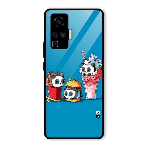 Panda Lazy Glass Back Case for Vivo X50 Pro