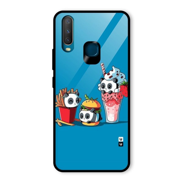 Panda Lazy Glass Back Case for Vivo Y12