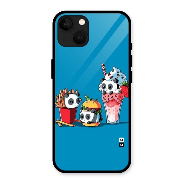 Panda Lazy Glass Back Case for iPhone 13