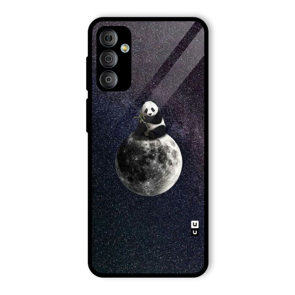 Panda Space Glass Back Case for Galaxy F23