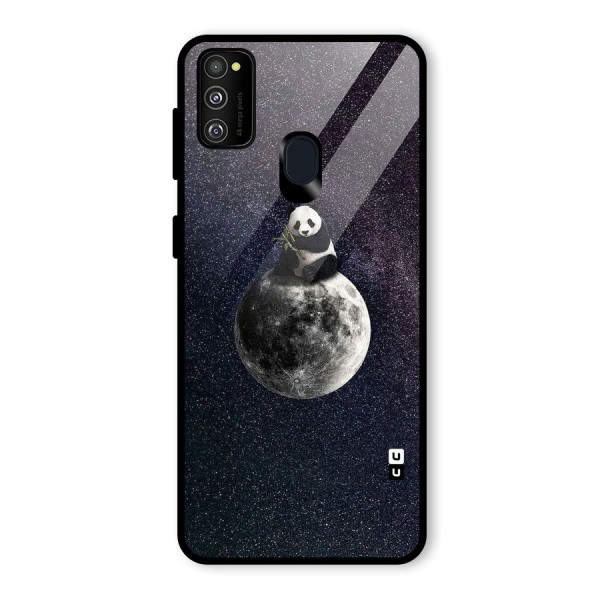 Panda Space Glass Back Case for Galaxy M21