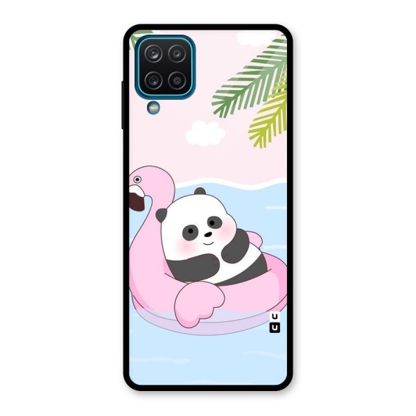 Panda Swim Glass Back Case for Galaxy A12