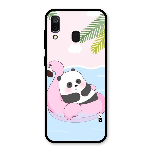 Panda Swim Glass Back Case for Galaxy A30