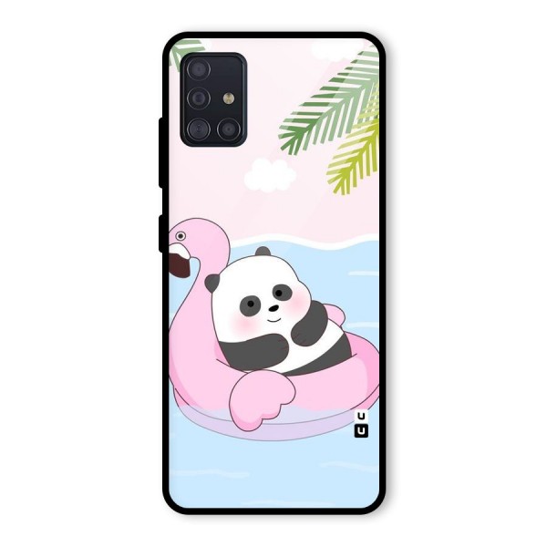 Panda Swim Glass Back Case for Galaxy A51